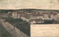  Uprost?ed vpravo je patrná stavba školy v Malické ulici, v pozadí kostel Všech svatých a Mikulka. P?ed rokem 1902.